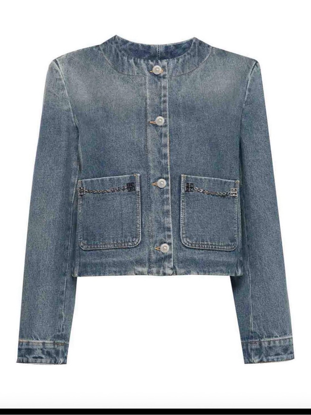 Givenchy Denim Jacket 4G Chain Details NWT Size L